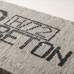 Concrete block printed with EBS-1600 PicAS-II