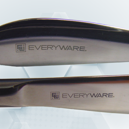 Annealed marks made on stainless steel with Arex laser coder