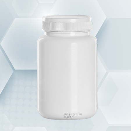 PE pot marked using VLase laser coder