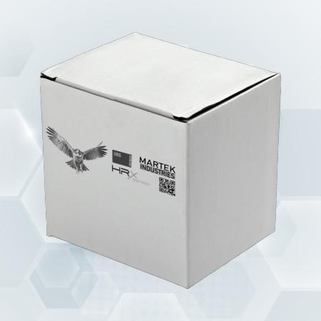 Carton printed with HRX using greyscale