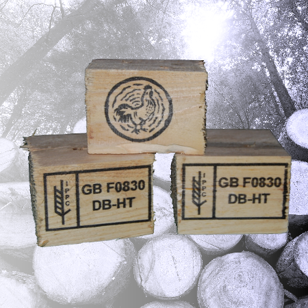 UBS Aplink MRX print on timber pallet blocks