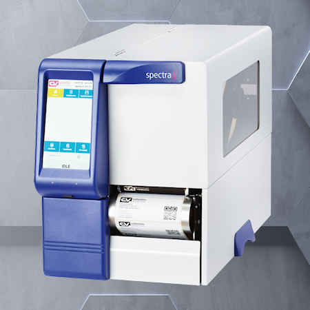 Valentin Spectra-II 107/12 label printer with internal rewinder