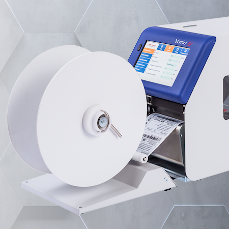 High-capacity label rewinder